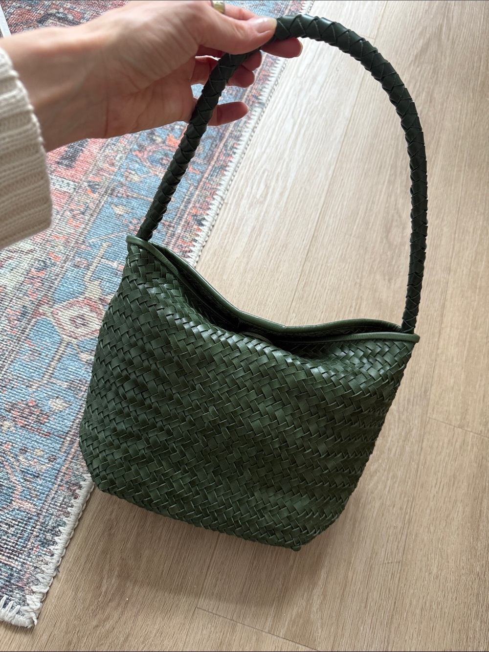 Madewell Olive Green Woven Shoulder Bag - Picture 4 of 4